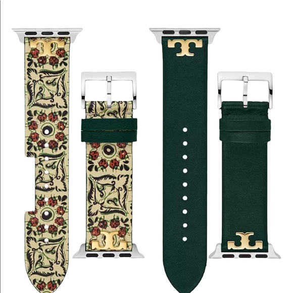 TORY BURCH 2 leather apple watch bands! NIB - Picture 2 of 7